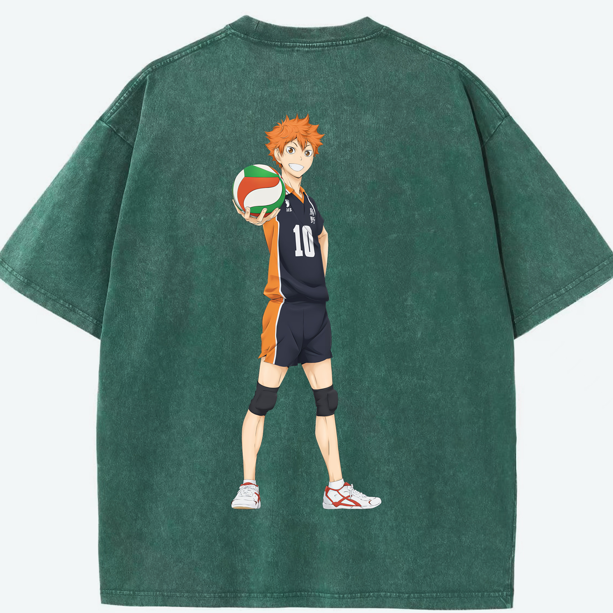 （画像用） ハイキュー!! Haikyu!! 綿100% ヴィンテージ風 半袖Tシャツ（背面プリント）